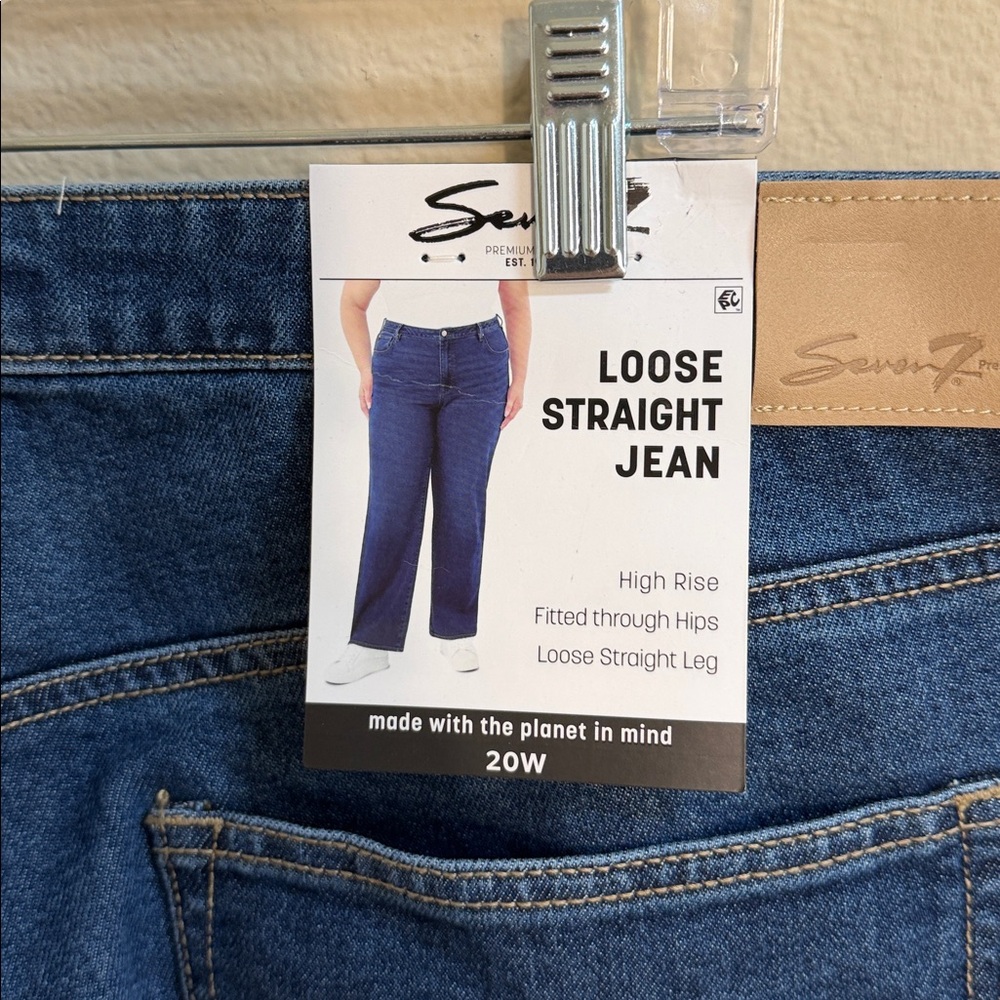 NWT Size 20W Seven7 Loose Straight Jean